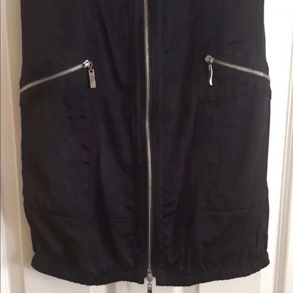 Vintage NWT Collective Clothing Black 2-Way Zip Dress Sz M - Picture 4 of 7